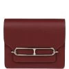 Hermès Hermes Roulis Slim Wallet Bi-Color Rouge H/Rose Azalee Evercolor Palladium Hardware 2 Hermès Hermes Roulis Slim Wallet Bi-Color Rouge H/Rose Azalee Evercolor Palladium Hardware -Online Bag Store H FBSLG 230811 2 YW 01