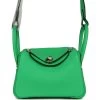 Hermès Hermes Mini Lindy Vert Comics Clemence Palladium Hardware
