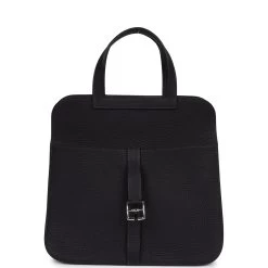 Hermès Hermes Halzan 25 Caban Clemence Palladium Hardware -Online Bag Store H FBSLG 230824 1 07