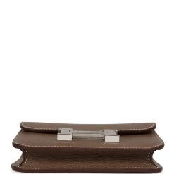 Hermès Hermes Constance Slim Wallet Etoupe Evercolor Palladium Hardware -Online Bag Store H FBSLG 230828 2 06