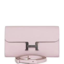 Hermès Hermes Constance Wallet To Go Mauve Pale Epsom Palladium Hardware