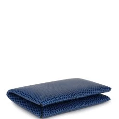 Hermès Hermes Calvi Cardholder Bleu Saphir Varanus Niloticus Lizard Palladium Hardware -Online Bag Store H FBSLG 230919 1 06