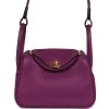 Hermès Hermes Mini Lindy Anemone Clemence Gold Hardware -Online Bag Store H FBSLG 230926 1 EZ 02
