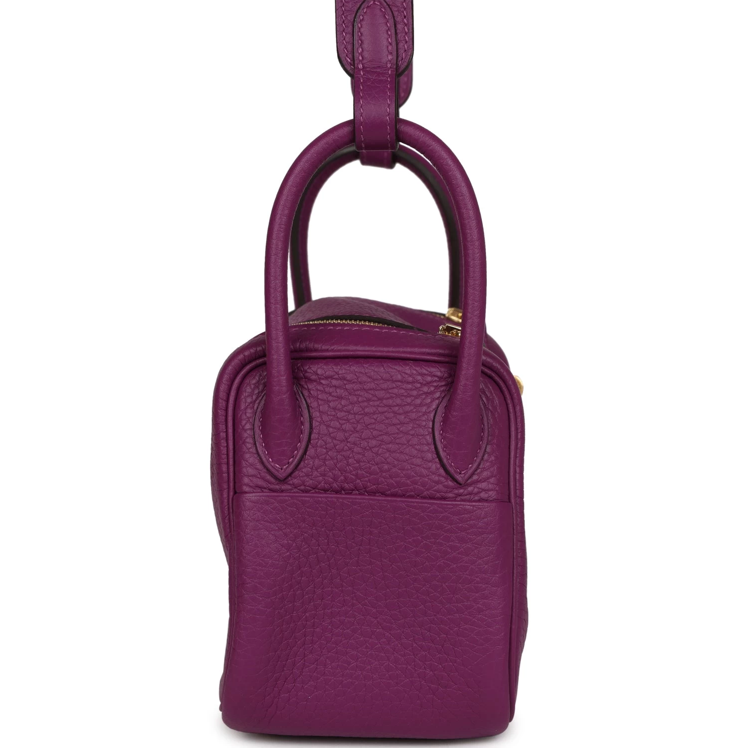 Hermès Hermes Mini Lindy Anemone Clemence Gold Hardware 6 Hermès Hermes Mini Lindy Anemone Clemence Gold Hardware - Image 4