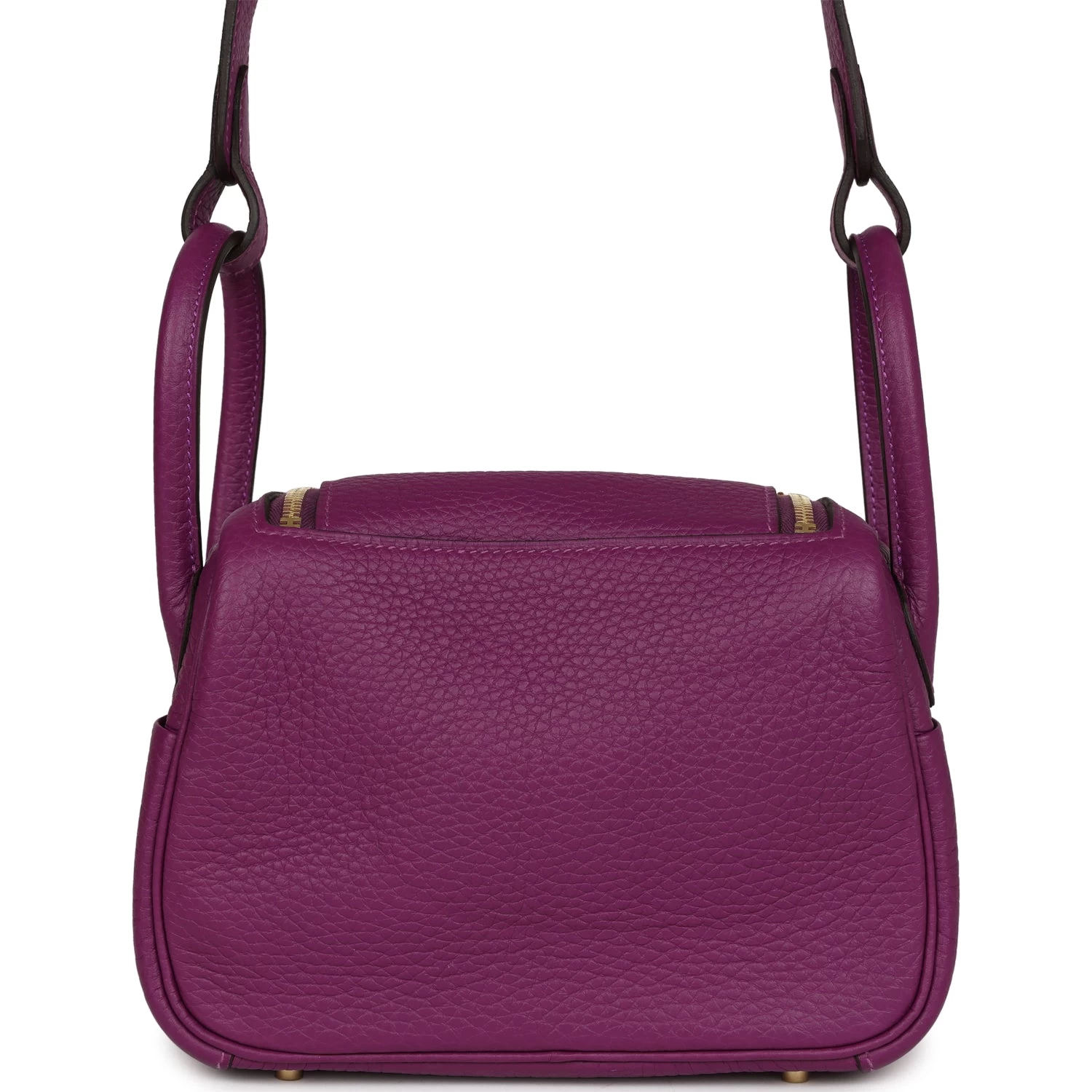 Hermès Hermes Mini Lindy Anemone Clemence Gold Hardware 7 Hermès Hermes Mini Lindy Anemone Clemence Gold Hardware - Image 5