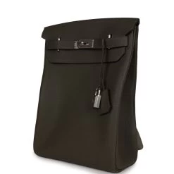 Hermès Hermes Hac A Dos GM Backpack Vert De Gris Togo Palladium Hardware -Online Bag Store H FBSLG 230928 2 03