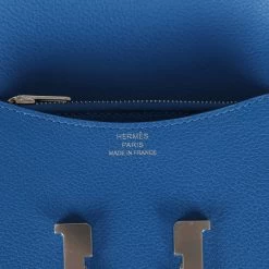 Hermès Hermes Constance Slim Wallet Bleu Zellige Evercolor Palladium Hardware -Online Bag Store H FBSLG 231002 1 HD 08