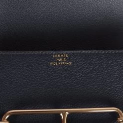 Hermès Hermes Roulis Slim Wallet Bleu Nuit Evercolor Permabrass Hardware -Online Bag Store H FBSLG 231004 2 VT 08