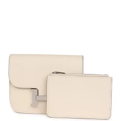 Hermès Hermes Constance Slim Wallet Nata Epsom Palladium Hardware 19 Hermès Hermes Constance Slim Wallet Nata Epsom Palladium Hardware -Online Bag Store H FBSLG 231024 1 YG 08
