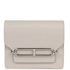Hermès Hermes Roulis Slim Wallet Gris Perle Evercolor Palladium Hardware
