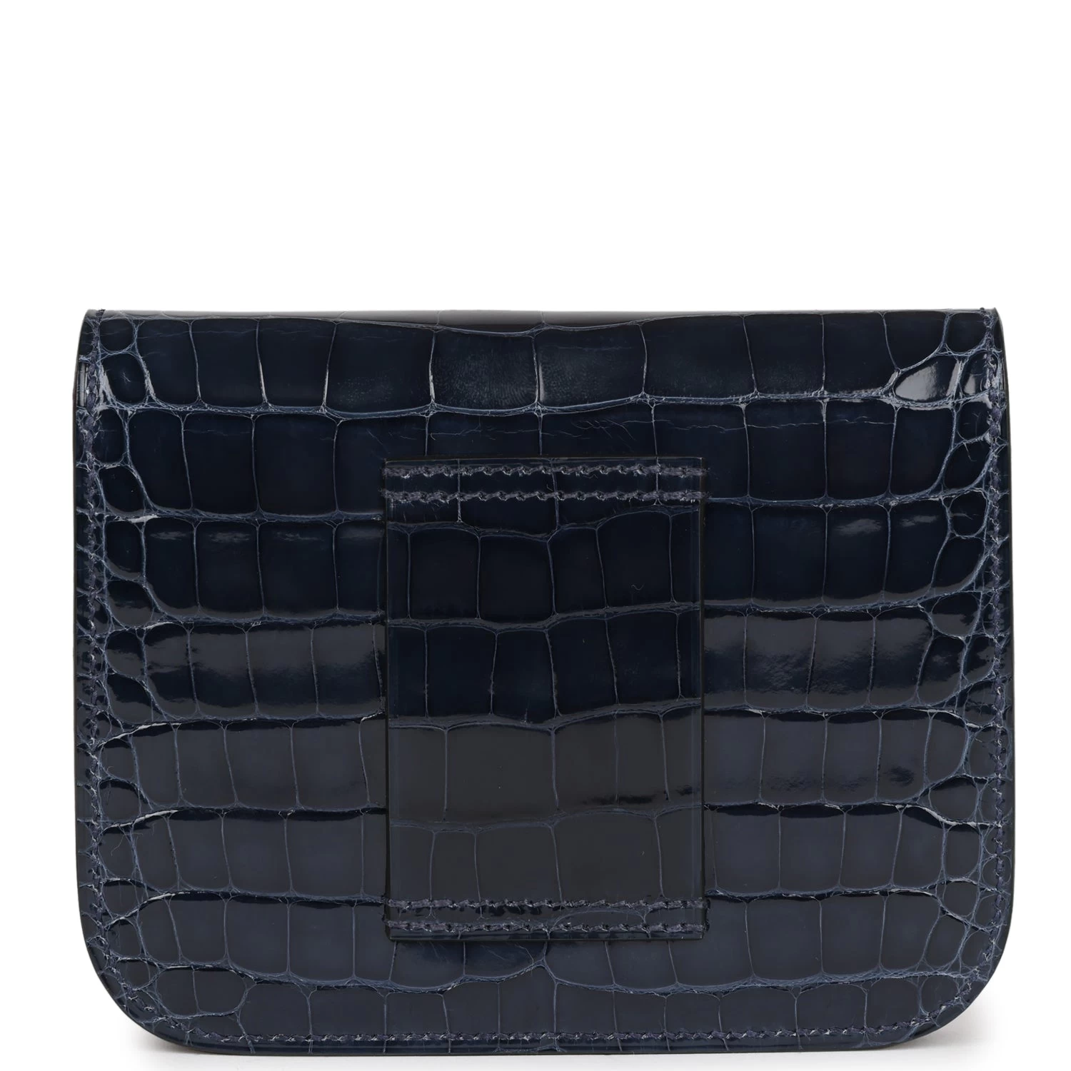 Hermès Hermes Constance Slim Wallet Bleu Abysse Shiny Alligator Gold Hardware 6 Hermès Hermes Constance Slim Wallet Bleu Abysse Shiny Alligator Gold Hardware - Image 4