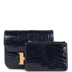Hermès Hermes Constance Slim Wallet Bleu Abysse Shiny Alligator Gold Hardware 19 Hermès Hermes Constance Slim Wallet Bleu Abysse Shiny Alligator Gold Hardware -Online Bag Store H FBSLG 231030 3 BS 08