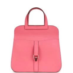 Hermès Hermes Mini Halzan Rose Azalee Swift Palladium Hardware 17 Hermès Hermes Mini Halzan Rose Azalee Swift Palladium Hardware -Online Bag Store H FBSLG 231101 1 VL 07