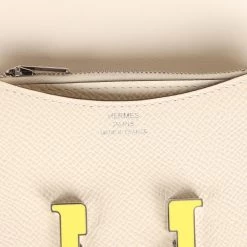 Hermès Hermes Constance Slim Wallet Craie Epsom Lime Enamel Palladium Hardware -Online Bag Store H FBSLG 231102 3 JW 08