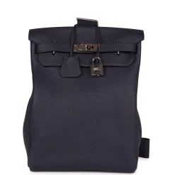 Hermès Pre-owned Hermes Hac A Dos GM Backpack Bleu Nuit Togo Palladium Hardware