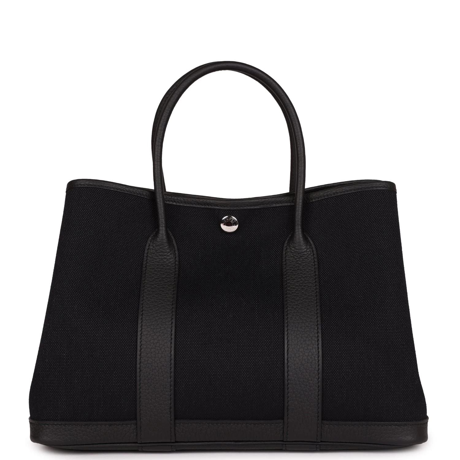 Hermès Hermes Garden Party 30 Black Toile And Negonda Palladium Hardware 3 Hermès Hermes Garden Party 30 Black Toile And Negonda Palladium Hardware