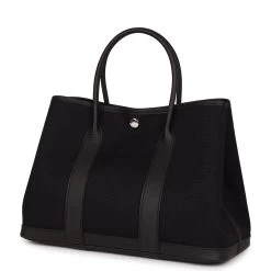 Hermès Hermes Garden Party 30 Black Toile And Negonda Palladium Hardware 14 Hermès Hermes Garden Party 30 Black Toile And Negonda Palladium Hardware -Online Bag Store H FBSLG 231107 3 03