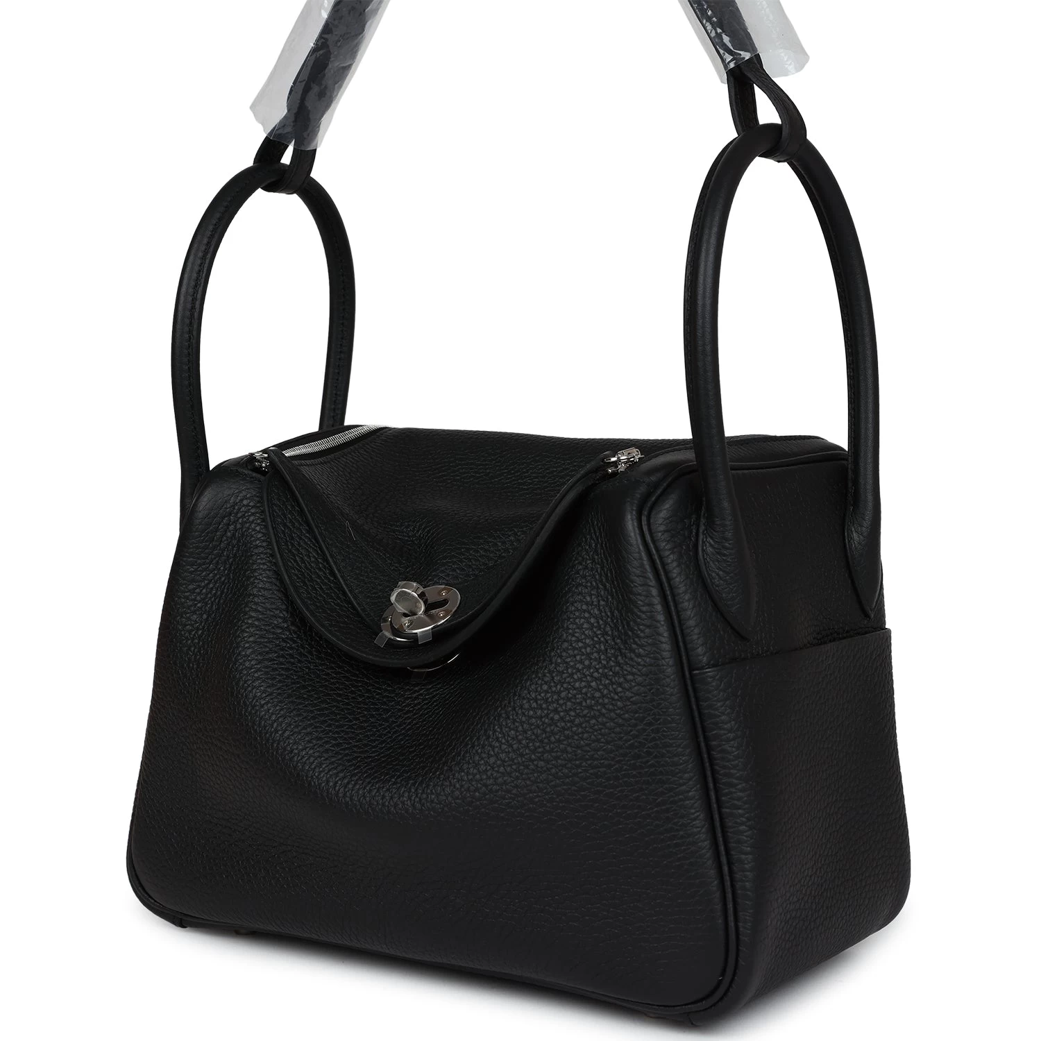 Hermès Hermes Lindy 26 Black Clemence Palladium Hardware 7 Hermès Hermes Lindy 26 Black Clemence Palladium Hardware - Image 5