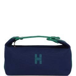 Hermès Hermes Bride-A-Brac PM Marine Canvas Palladium Hardware