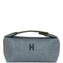 Hermès Hermes Bride-A-Brac GM Bleu Abysse Natte Canvas Palladium Hardware