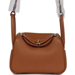 Hermès Hermes Mini Lindy Gold Clemence Gold Hardware