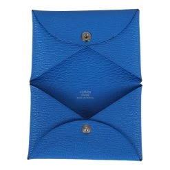 Hermès Hermes Calvi Card Holder Bleu Hydra Chevre Palladium Hardware 14 Hermès Hermes Calvi Card Holder Bleu Hydra Chevre Palladium Hardware -Online Bag Store H FBSLG 231218 3 06