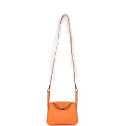 Hermès Hermes Mini Lindy Orange Clemence Gold Hardware -Online Bag Store H FBSLG 231221 2 KN 01