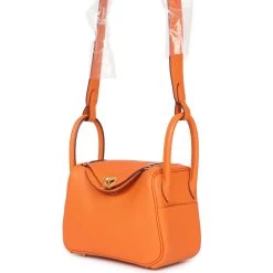 Hermès Hermes Mini Lindy Orange Clemence Gold Hardware -Online Bag Store H FBSLG 231221 2 KN 04