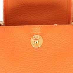 Hermès Hermes Mini Lindy Orange Clemence Gold Hardware -Online Bag Store H FBSLG 231221 2 KN 07