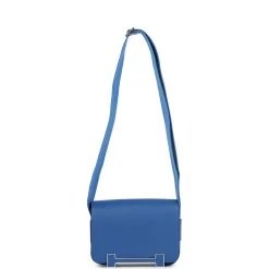 Hermès Hermes Geta Bag Bleu France Chevre Palladium Hardware -Online Bag Store H FBSLG 231227 3 13