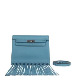 Hermès Hermes Kelly Danse Anate Blue Jean Swift Palladium Hardware 14 Hermès Hermes Kelly Danse Anate Blue Jean Swift Palladium Hardware -Online Bag Store H FBSLG 231227 4 01