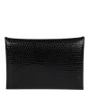 Hermès Hermes Calvi Cardholder Black Shiny Varanus Niloticus Lizard Palladium Hardware -Online Bag Store H FBSLG 240109 1 01