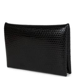 Hermès Hermes Calvi Cardholder Black Shiny Varanus Niloticus Lizard Palladium Hardware -Online Bag Store H FBSLG 240109 1 03