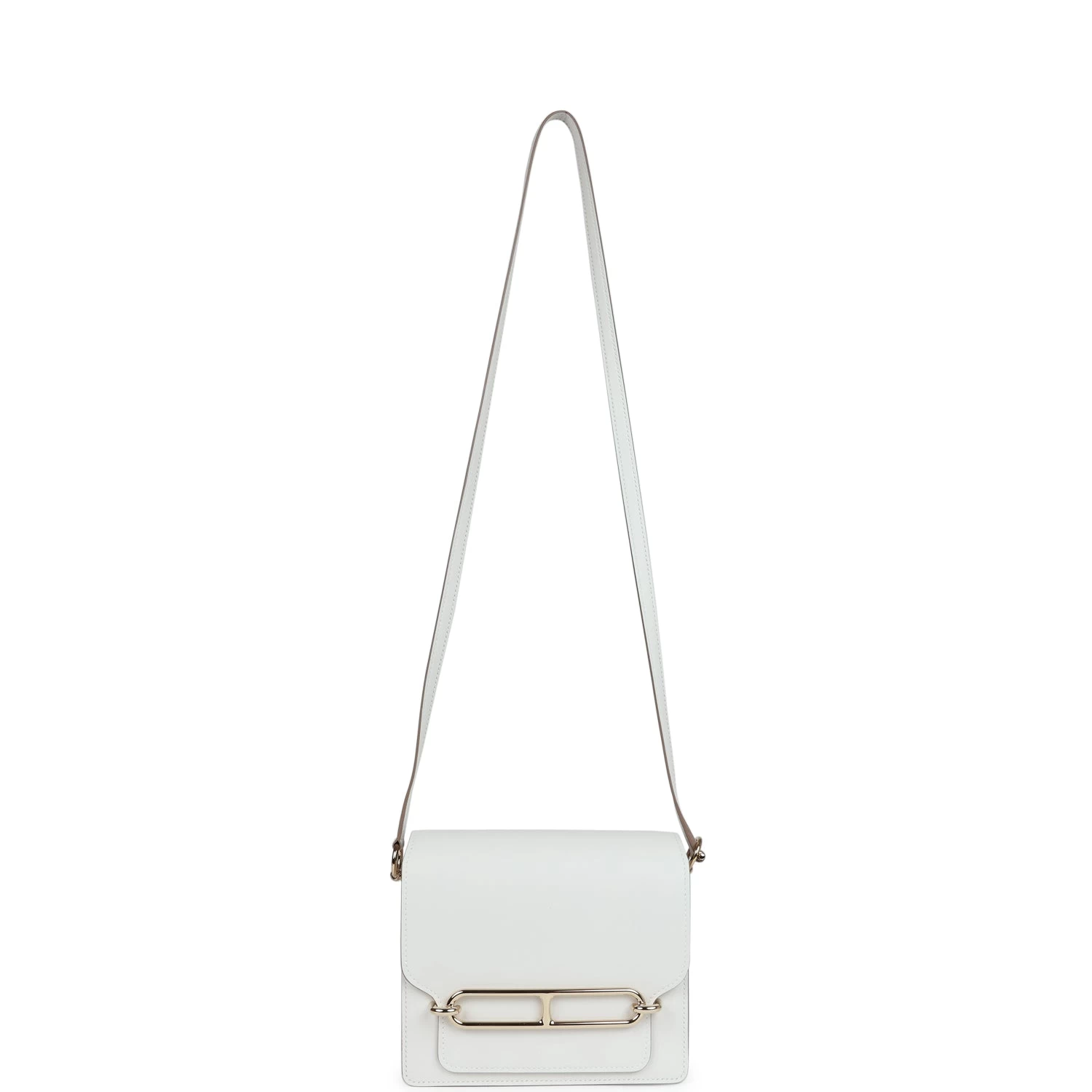 Hermès Hermes Mini Sac Roulis Gris Pale Swift Permabrass Hardware 10 Hermès Hermes Mini Sac Roulis Gris Pale Swift Permabrass Hardware - Image 8