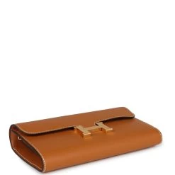 Hermès Hermes Constance To Go Wallet Toffee Epsom Gold Hardware -Online Bag Store H FBSLG 240115 2 06