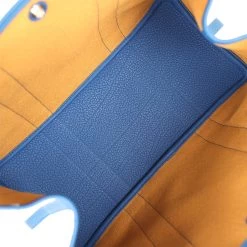 Hermès Hermes Garden Party 36 Bleu France Negonda And Ecru Canvas Palladium Hardware -Online Bag Store H FBSLG 240122 1 CC 07