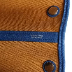 Hermès Hermes Garden Party 36 Bleu France Negonda And Ecru Canvas Palladium Hardware -Online Bag Store H FBSLG 240122 1 CC 08