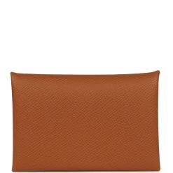 Hermès Hermes Calvi Card Holder Gold Epsom Palladium Hardware -Online Bag Store H FBSLG 240129 1 05