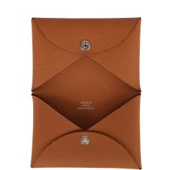 Hermès Hermes Calvi Card Holder Gold Epsom Palladium Hardware -Online Bag Store H FBSLG 240129 1 07