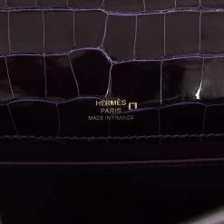 Hermès Hermes Kelly Pochette Amethyst Shiny Alligator Gold Hardware -Online Bag Store H FBSLG 240202 2 07 dc42cfb4 511b 443f bd6c 629e20e80e7d