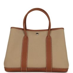 Hermès Hermes Garden Party 36 Trench Canvas & Gold Negonda Palladium Hardware