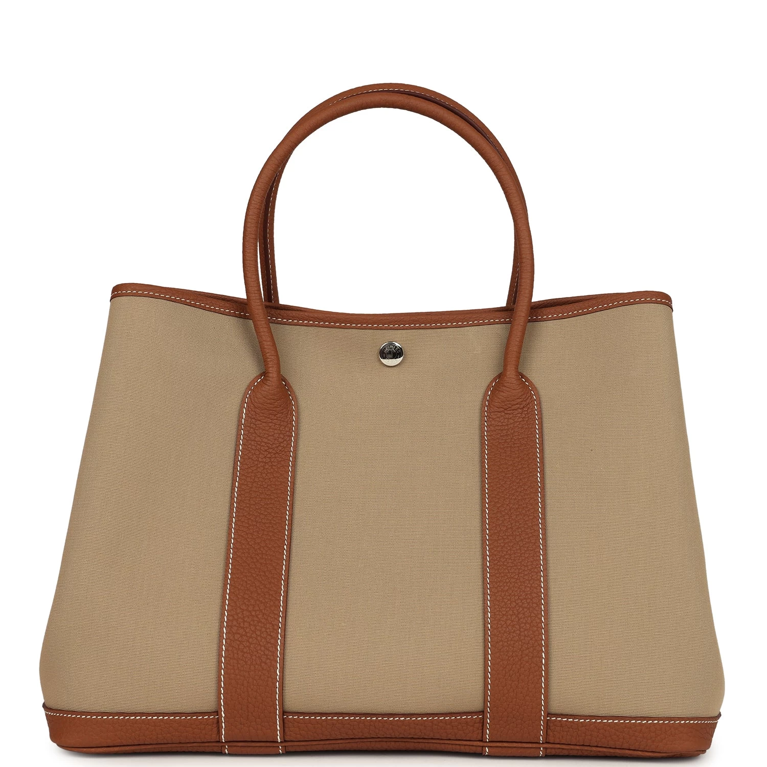 Hermès Hermes Garden Party 36 Trench Canvas & Gold Negonda Palladium Hardware 3 Hermès Hermes Garden Party 36 Trench Canvas & Gold Negonda Palladium Hardware