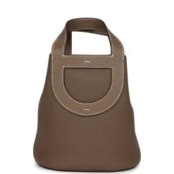Hermès Hermes In-The-Loop 18 Etoupe Clemence And Swift Gold Hardware