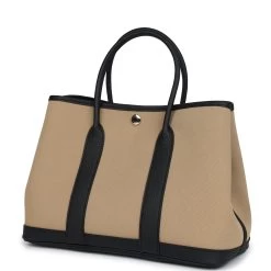 Hermès Hermes Garden Party 30 Trench Toile And Black Negonda Palladium Hardware -Online Bag Store H FBSLG 240206 1 03