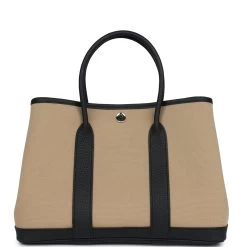 Hermès Hermes Garden Party 30 Trench Toile And Black Negonda Palladium Hardware -Online Bag Store H FBSLG 240206 1 05