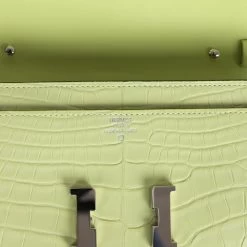 Hermès Hermes Constance Wallet To Go Jaune Bourgeon Matte Alligator Palladium Hardware -Online Bag Store H FBSLG 240304 1 AK 07