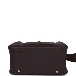 Hermès Hermes Mini Lindy Rouge Sellier Swift And Matte Alligator Touch Gold Hardware -Online Bag Store H FBSLG 240305 1 YL 07