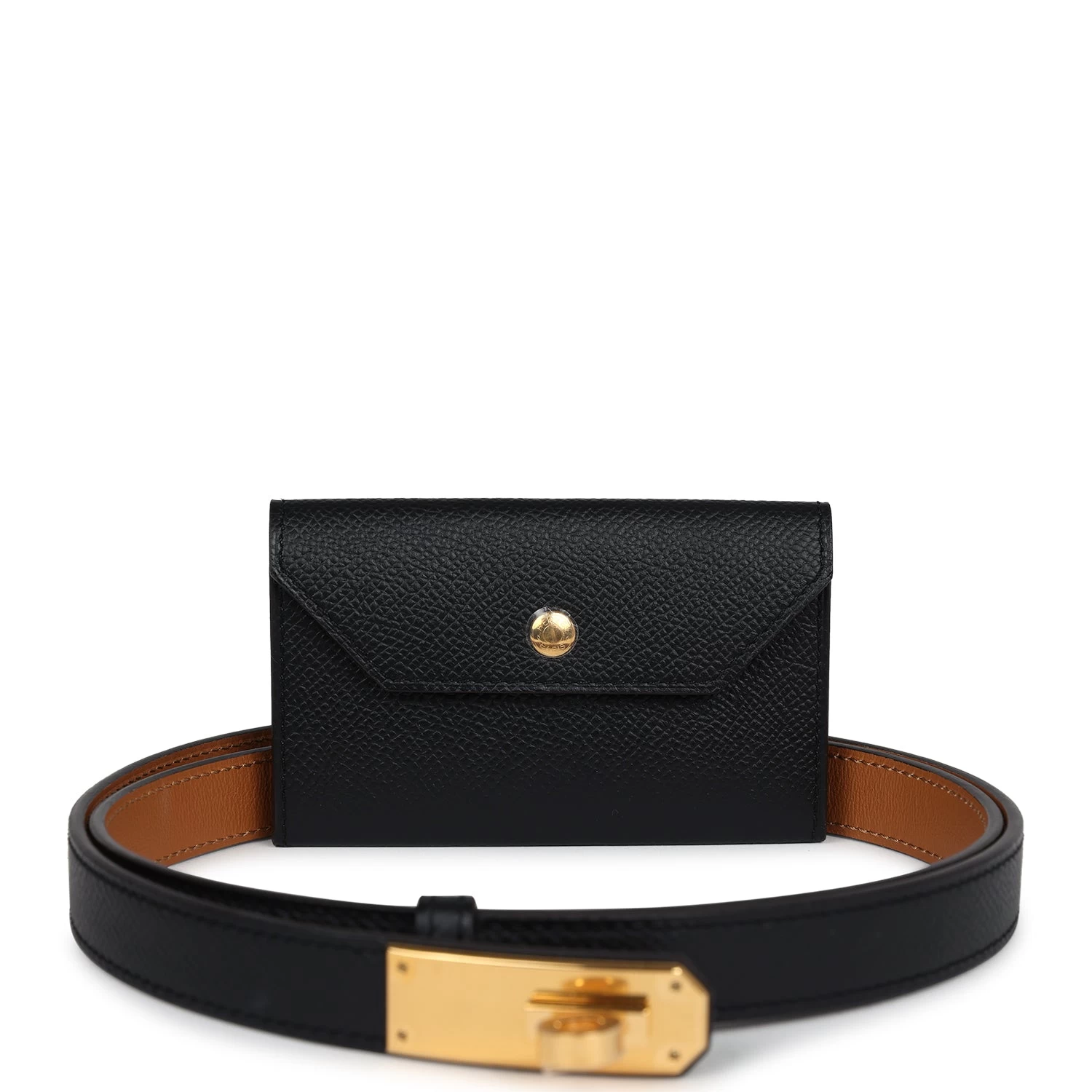 Hermès Hermes Kelly Pocket 18 Belt Black Epsom Gold Hardware 3 Hermès Hermes Kelly Pocket 18 Belt Black Epsom Gold Hardware