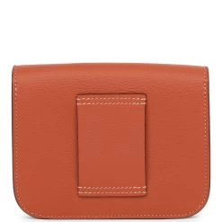 Hermès Hermes Constance Slim Wallet Brique Evercolor Palladium Hardware -Online Bag Store H FBSLG230808 2 JH 05