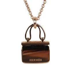 Hermès Hermes Amulettes Constance Pendant Necklace 18K Rose Gold & Diamonds Rose Gold Hardware -Online Bag Store H FJ 240111 1 AF 051